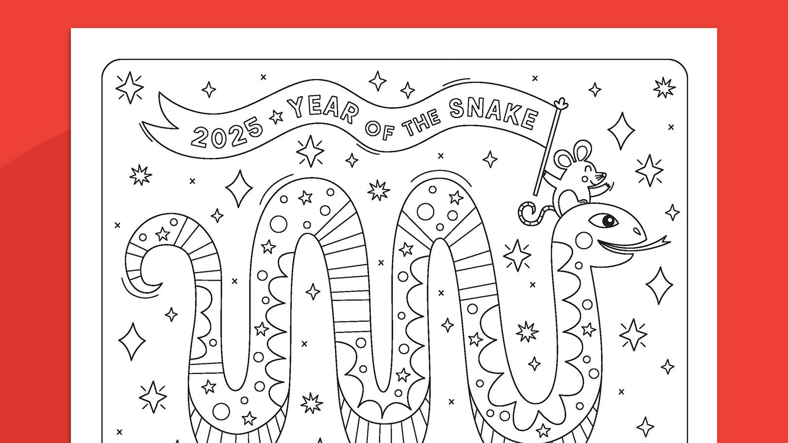 lunar new year 2025 coloring page: grab our free download - we are